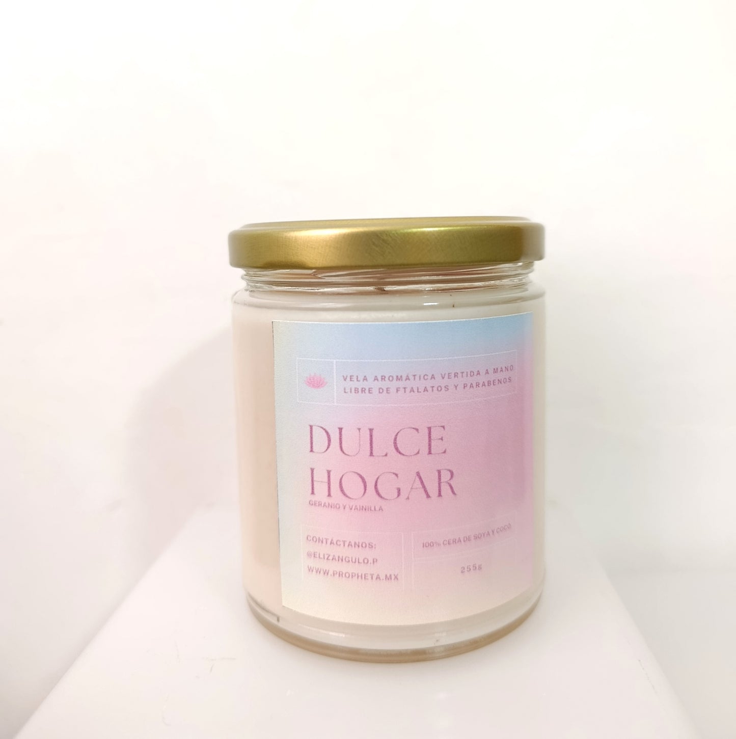 vela aromática dulce hogar