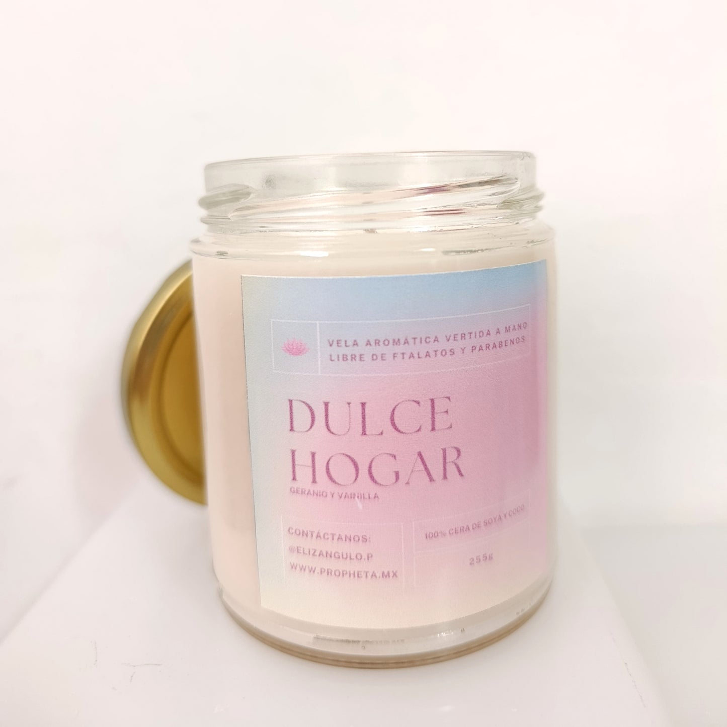 vela aromática dulce hogar