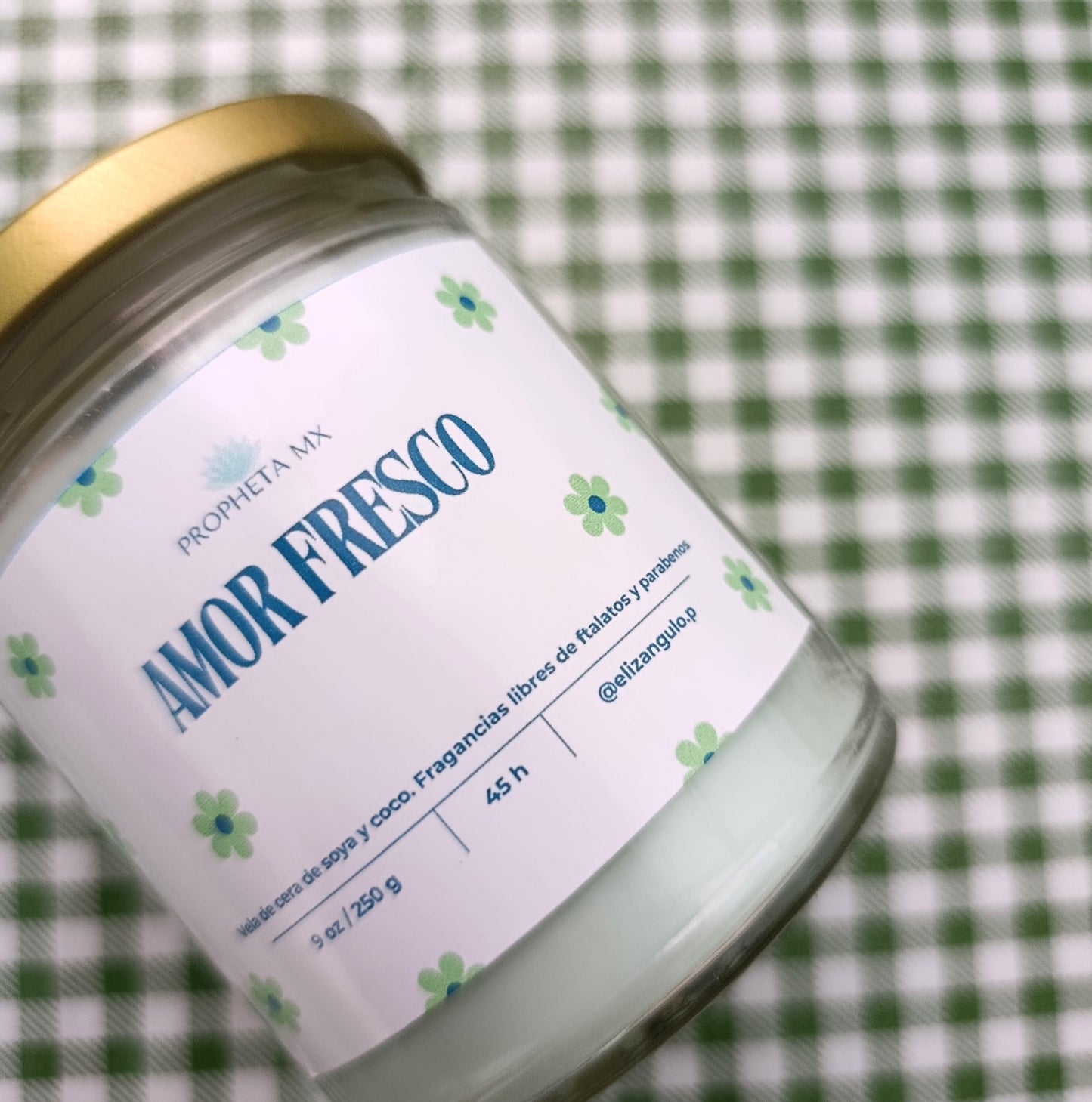 vela aromática amor fresco