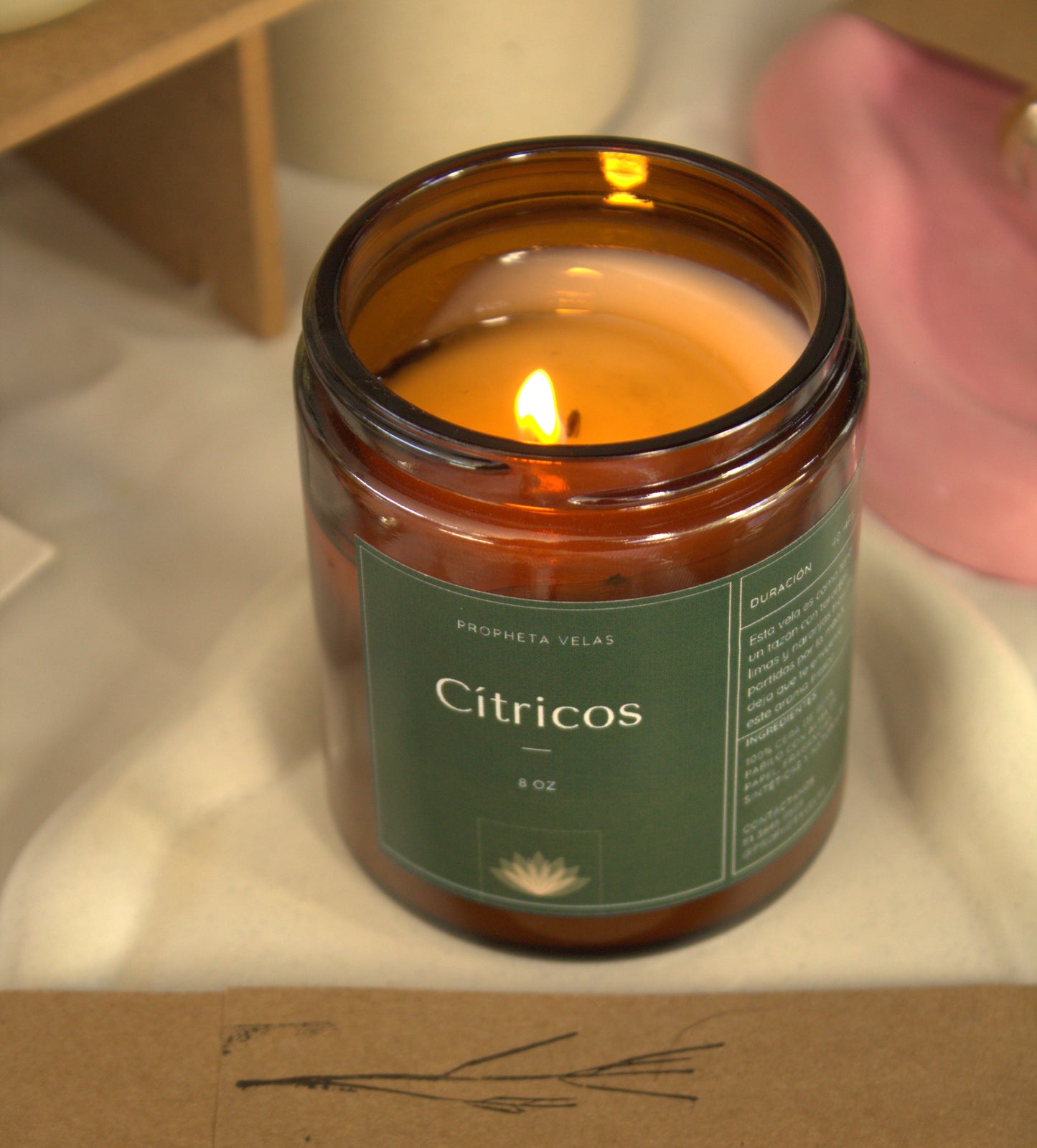 vela aroma cítricos