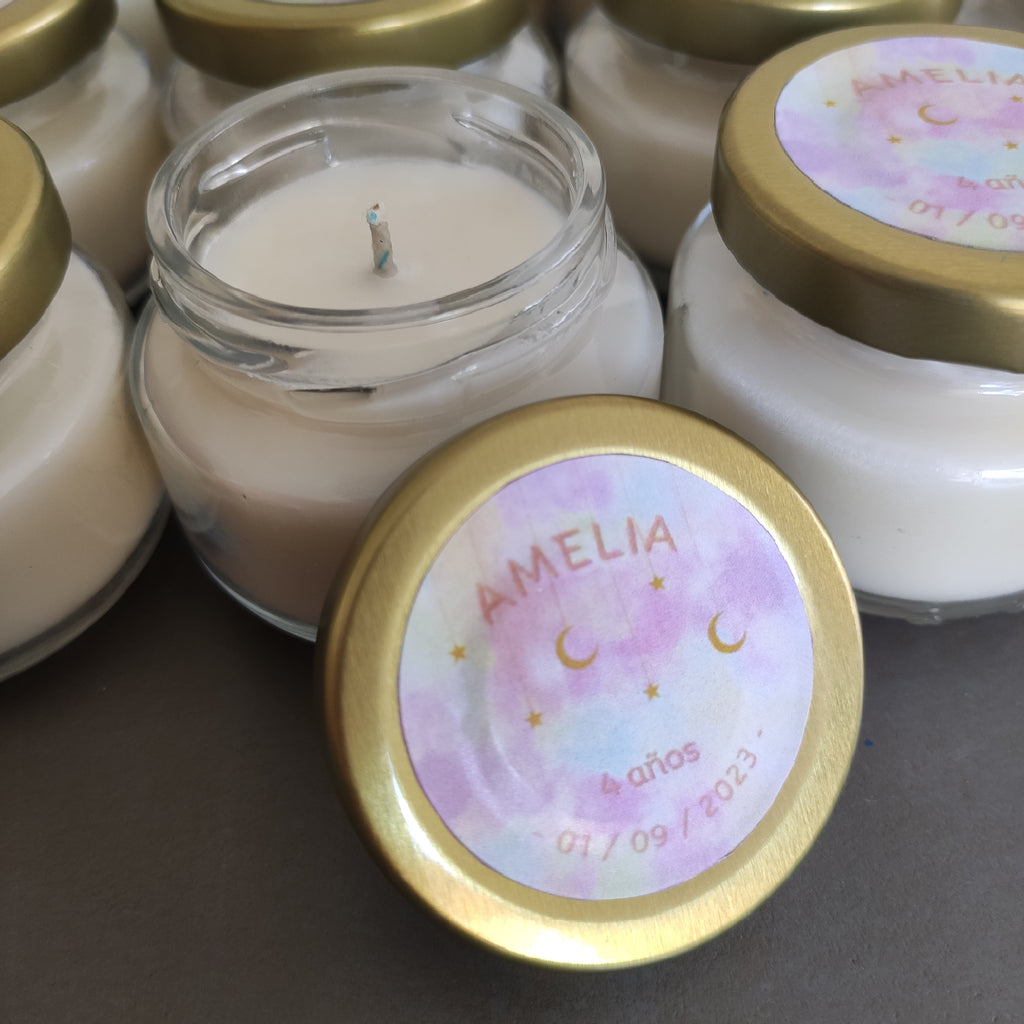 velas para eventos en envase