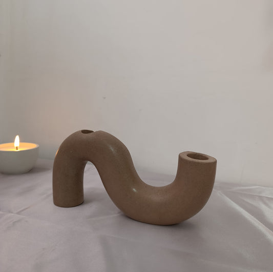 candelabro de concreto artesanal