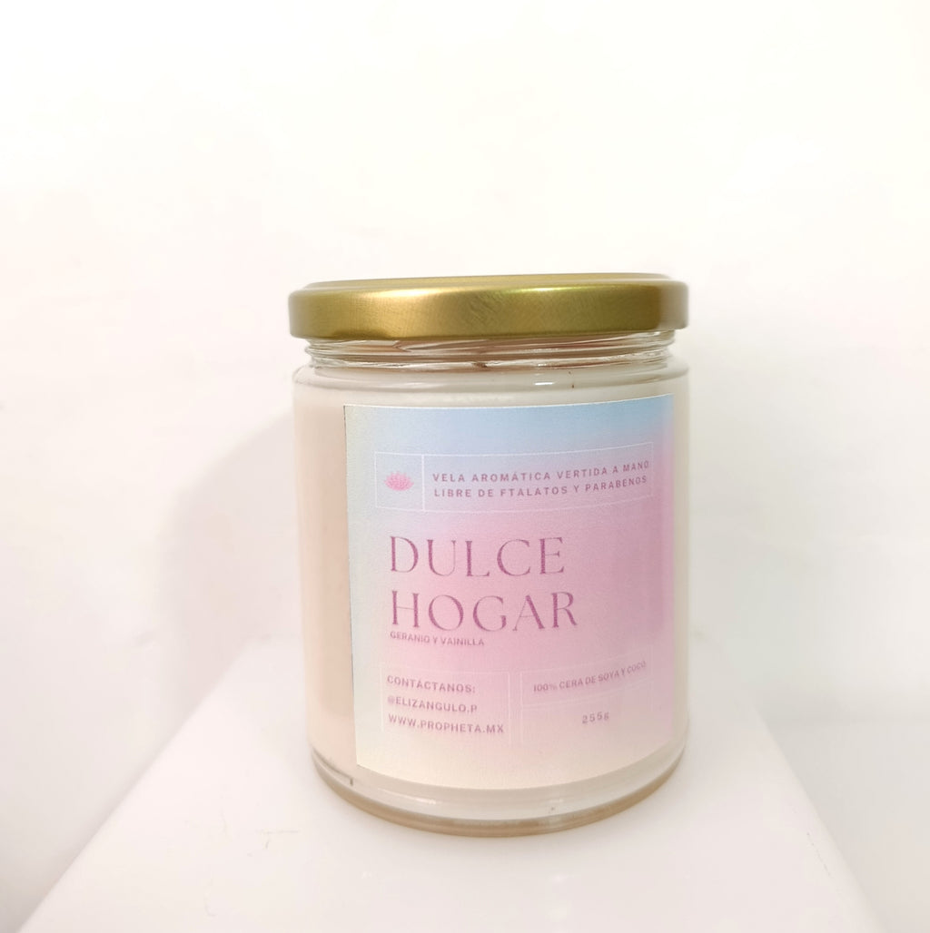 vela aromática dulce hogar