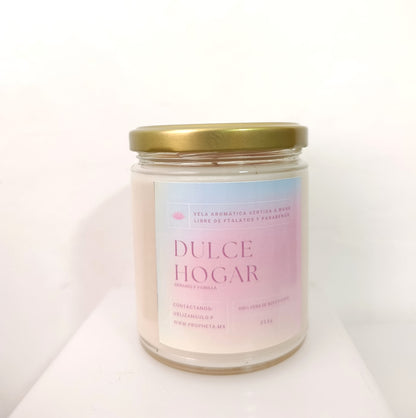 vela aromática dulce hogar
