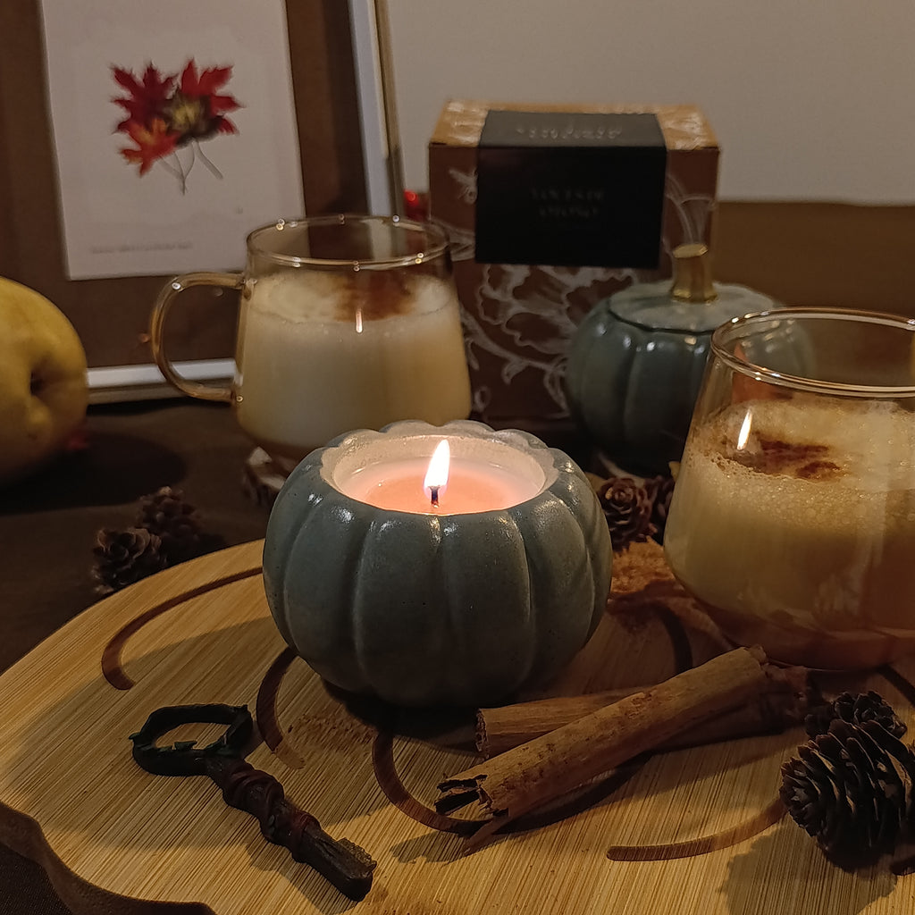 vela aroma calabaza y vainilla