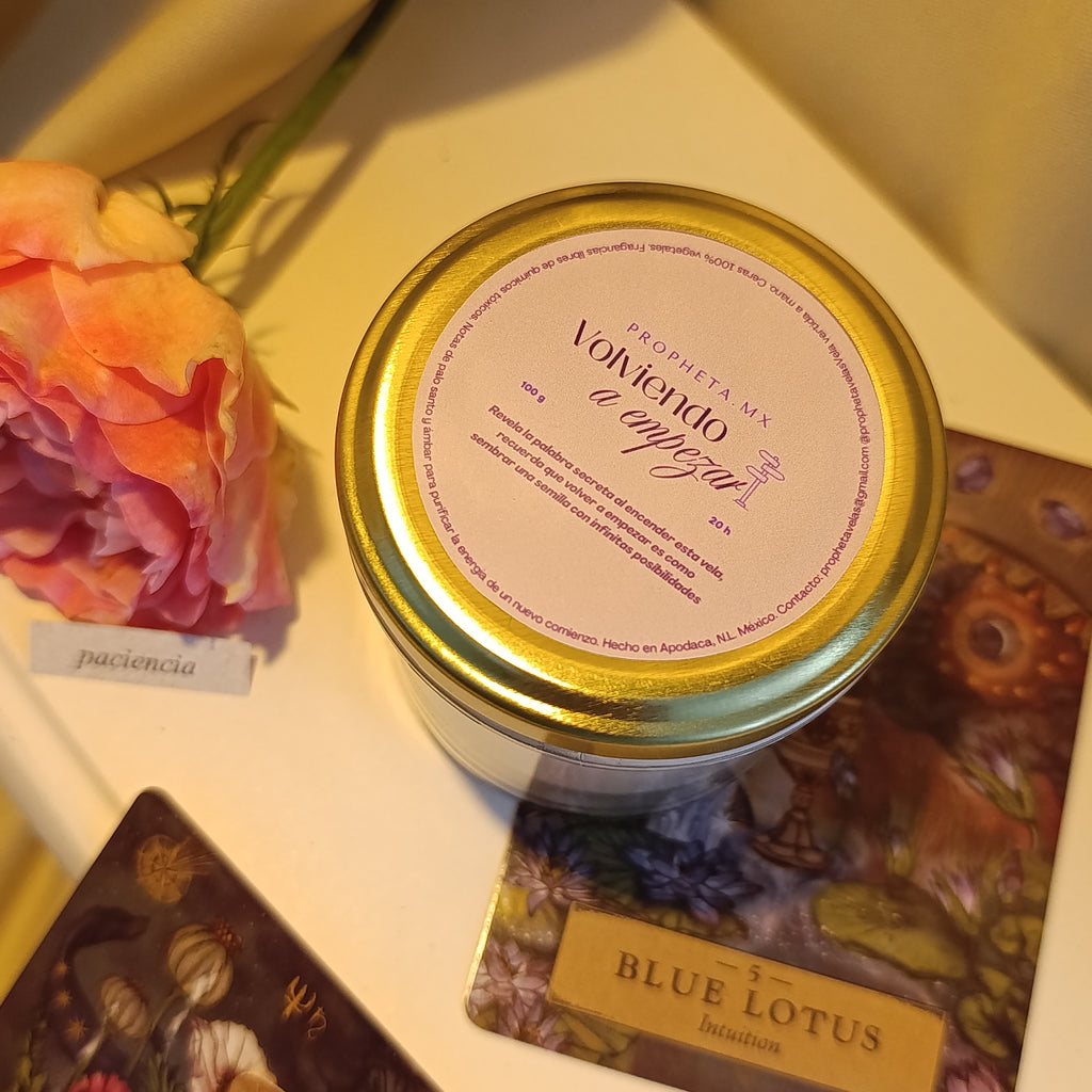 vela aromática para animarte cuando tienes que volver a comenzar, cuando los planes no salieron como pensabas