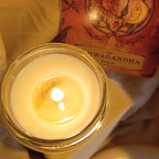 vela aromática con palabra secreta dentro