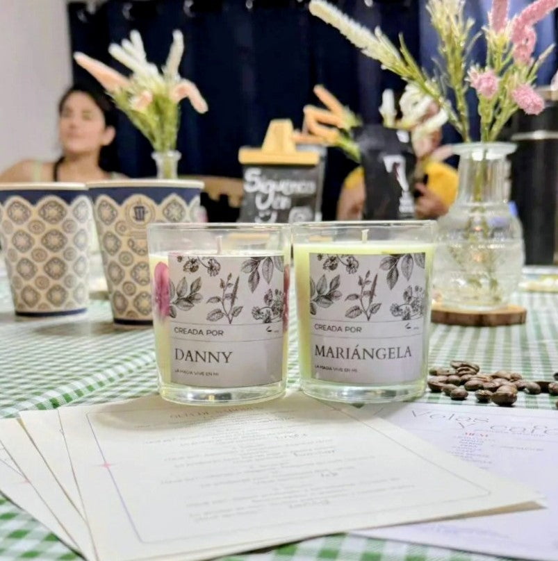 velas hechas por asistentes a nuestra primera edición