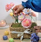 arreglo floral con velas
