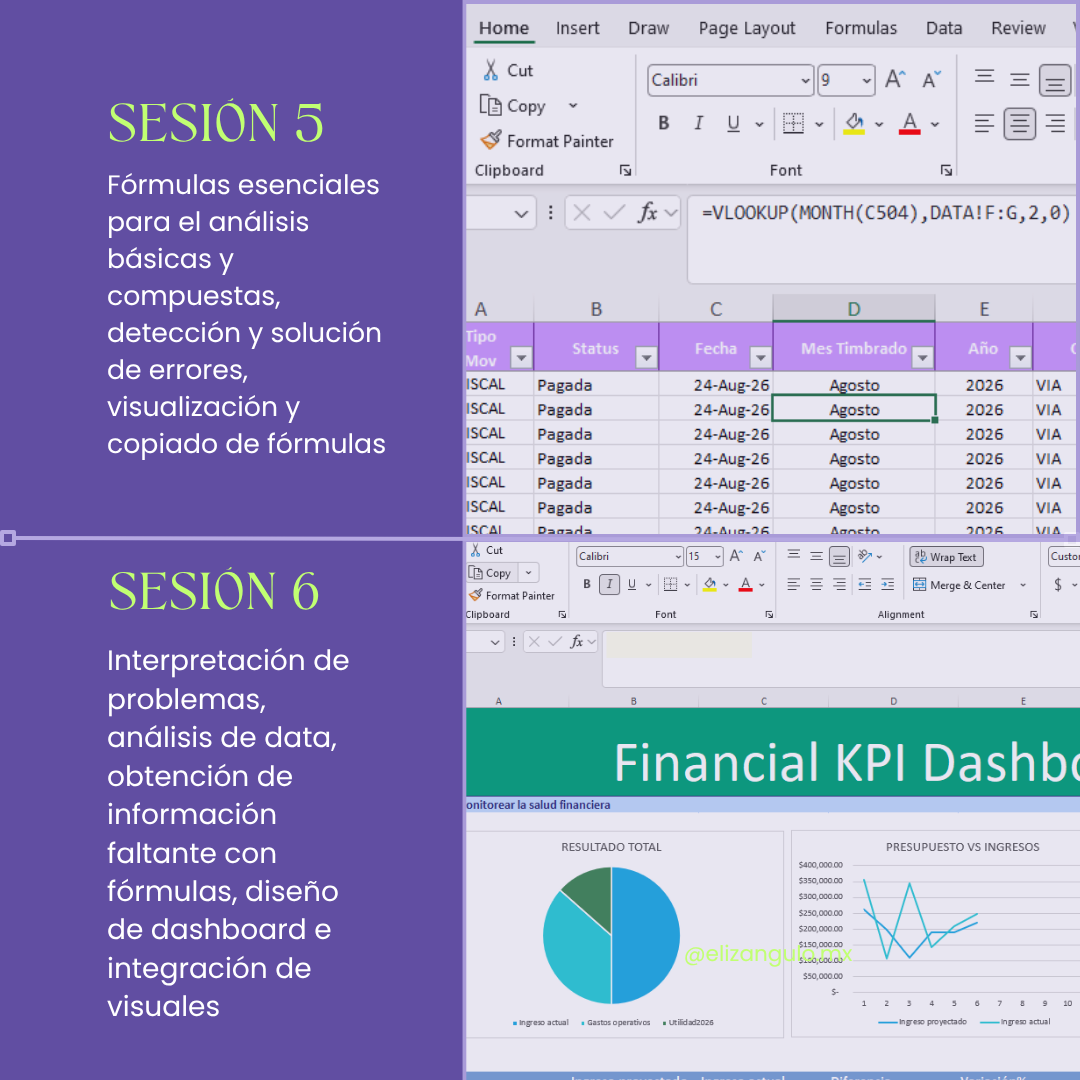 sesión curso de Excel 5 y 6