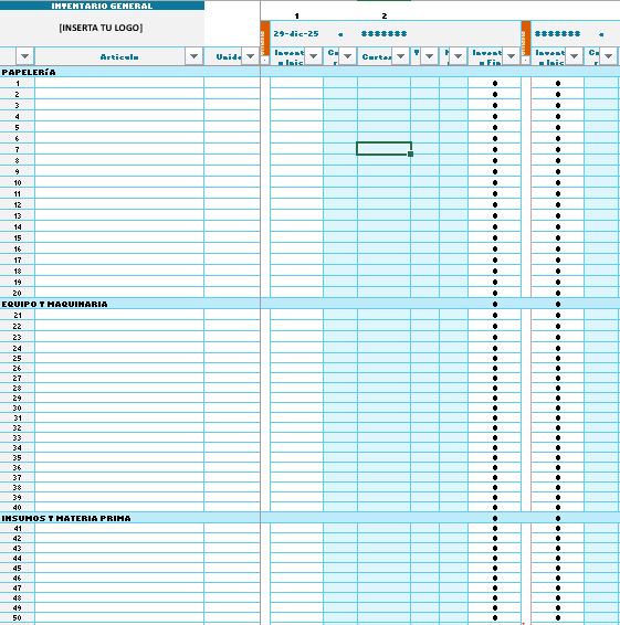 Plantilla Inventarios Profesional 2026