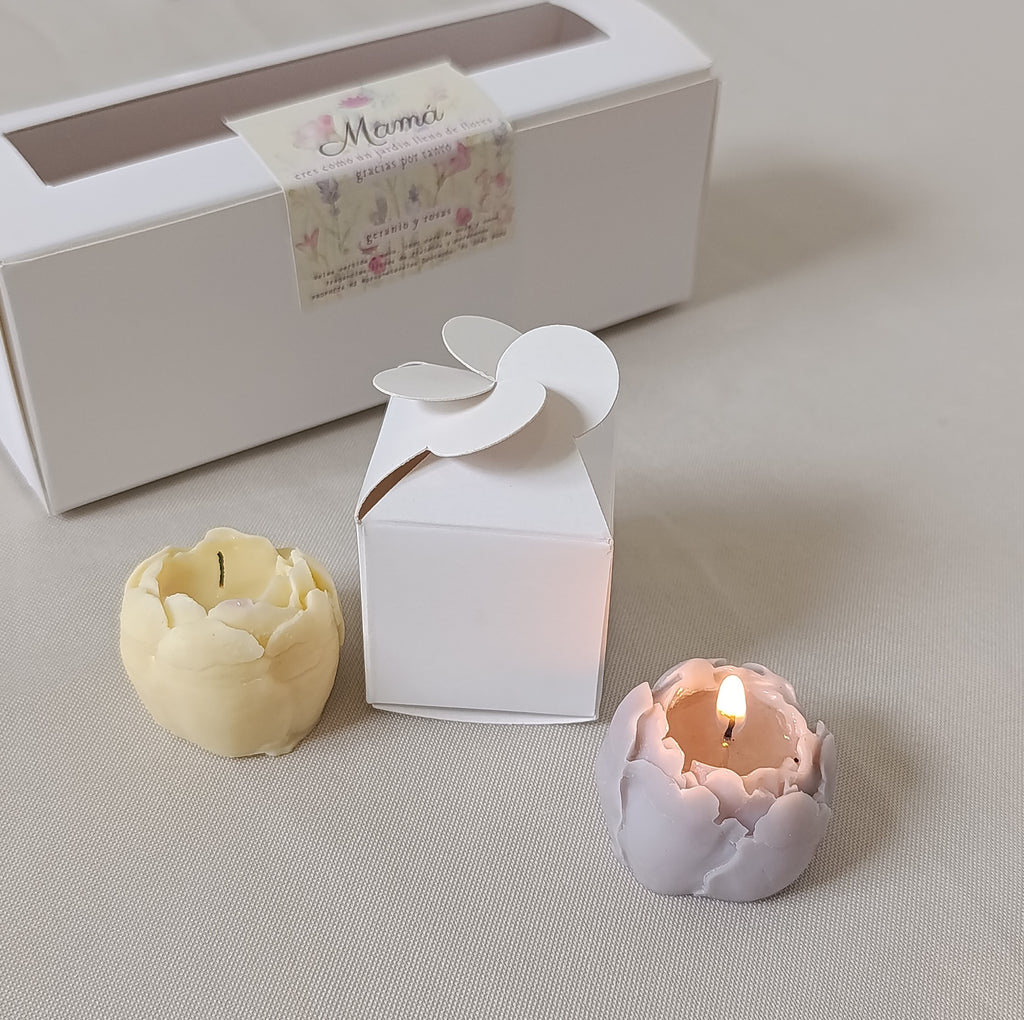 vela botón de peonía para regalo