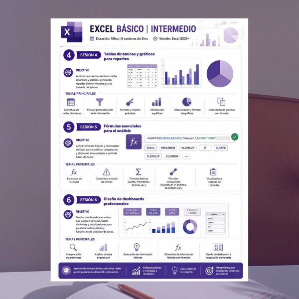 descripción del curso Excel para emprendedores
