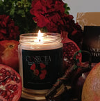 vela aroma a granada y manzana roja