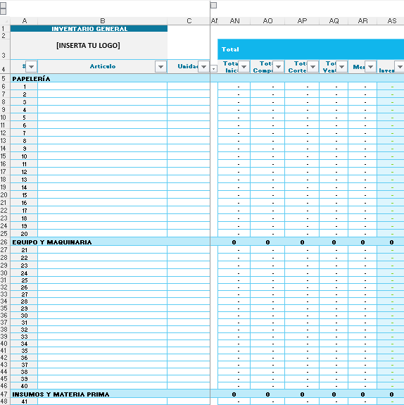 Plantilla Inventarios Profesional 2026