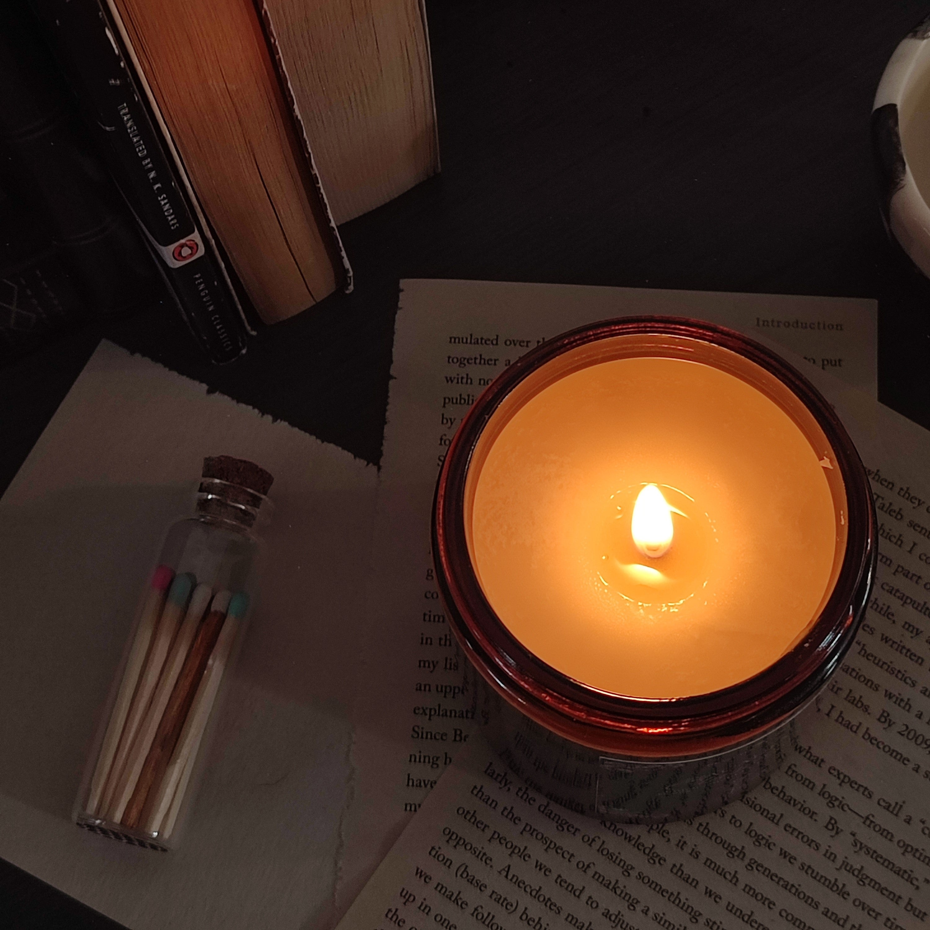 vela hecha para amantes de los libros