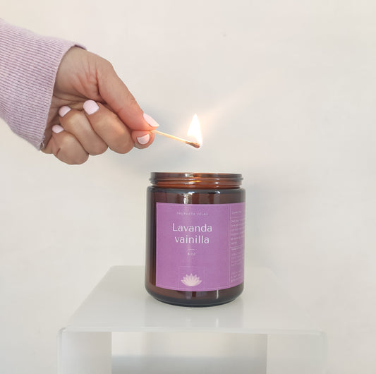 vela aroma lavanda vainilla